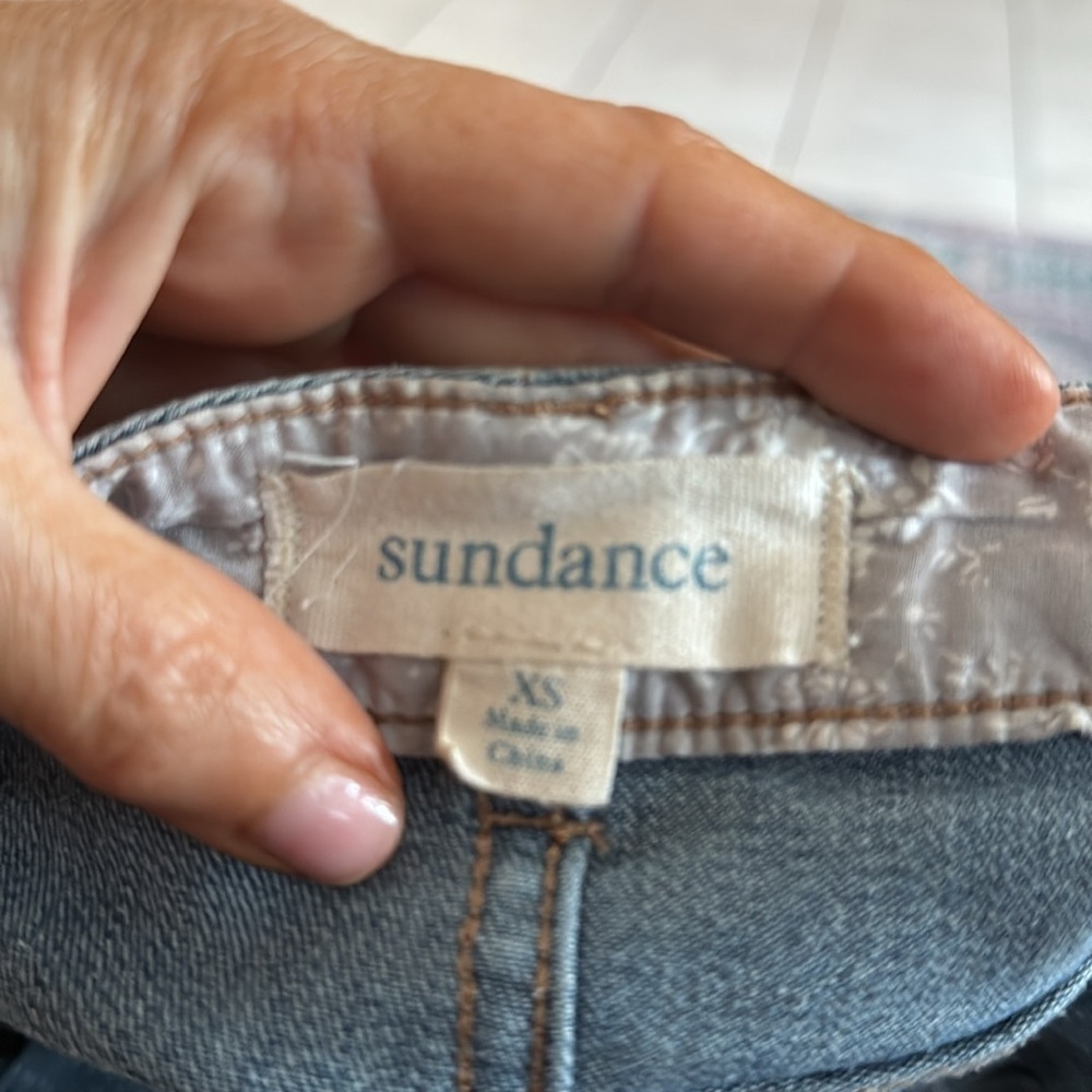 Sundance Denim Pencil Skirt with Raw Hem Size XS - Picture 5 of 7